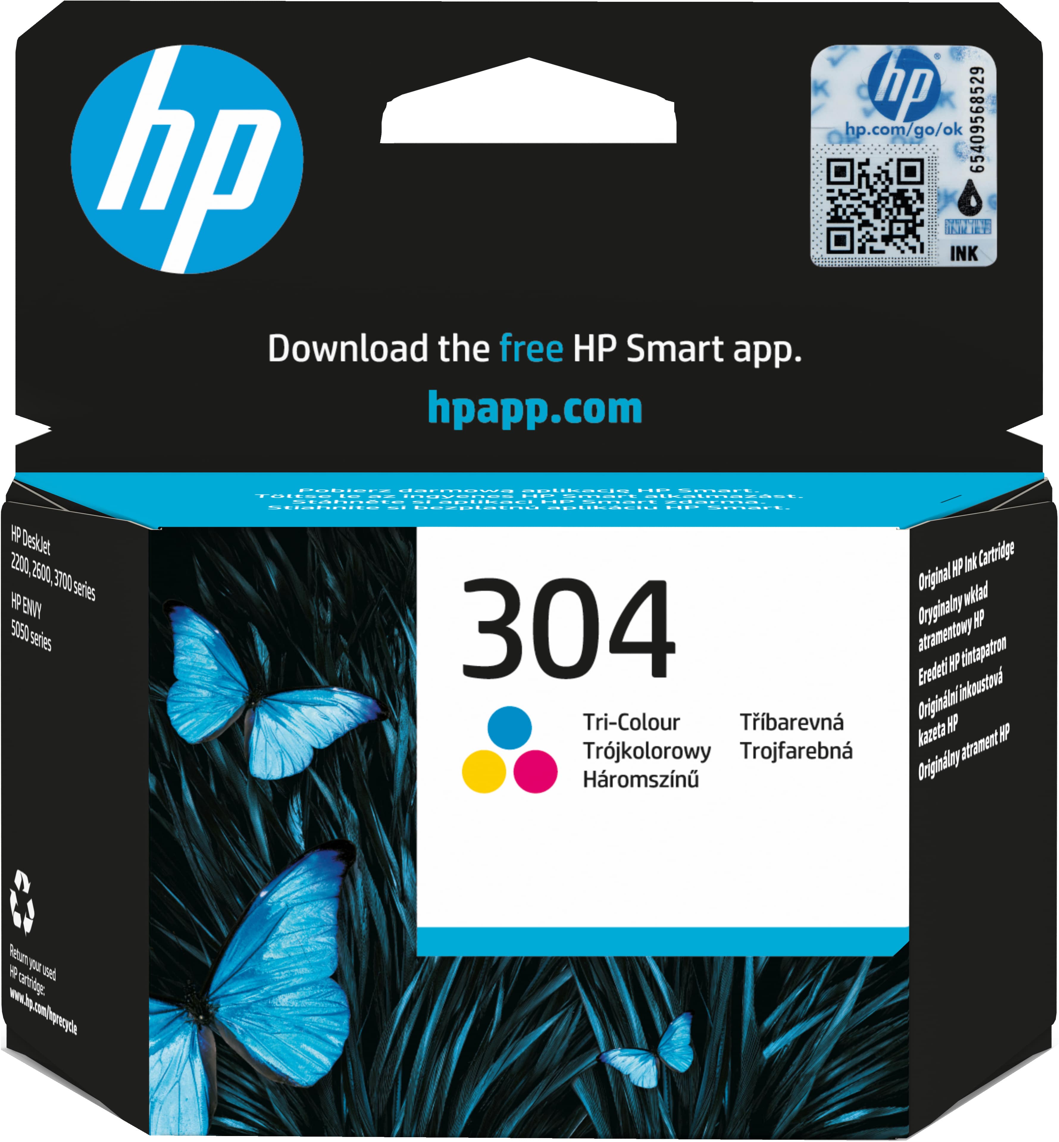 HP 304 - COULEUR (CYAN, MAGENTA, JAUNE) - ORIGINAL - CARTOUCHE D'ENCRE - POUR AMP 130, DESKJET 26XX, 37XX, ENVY 50XX