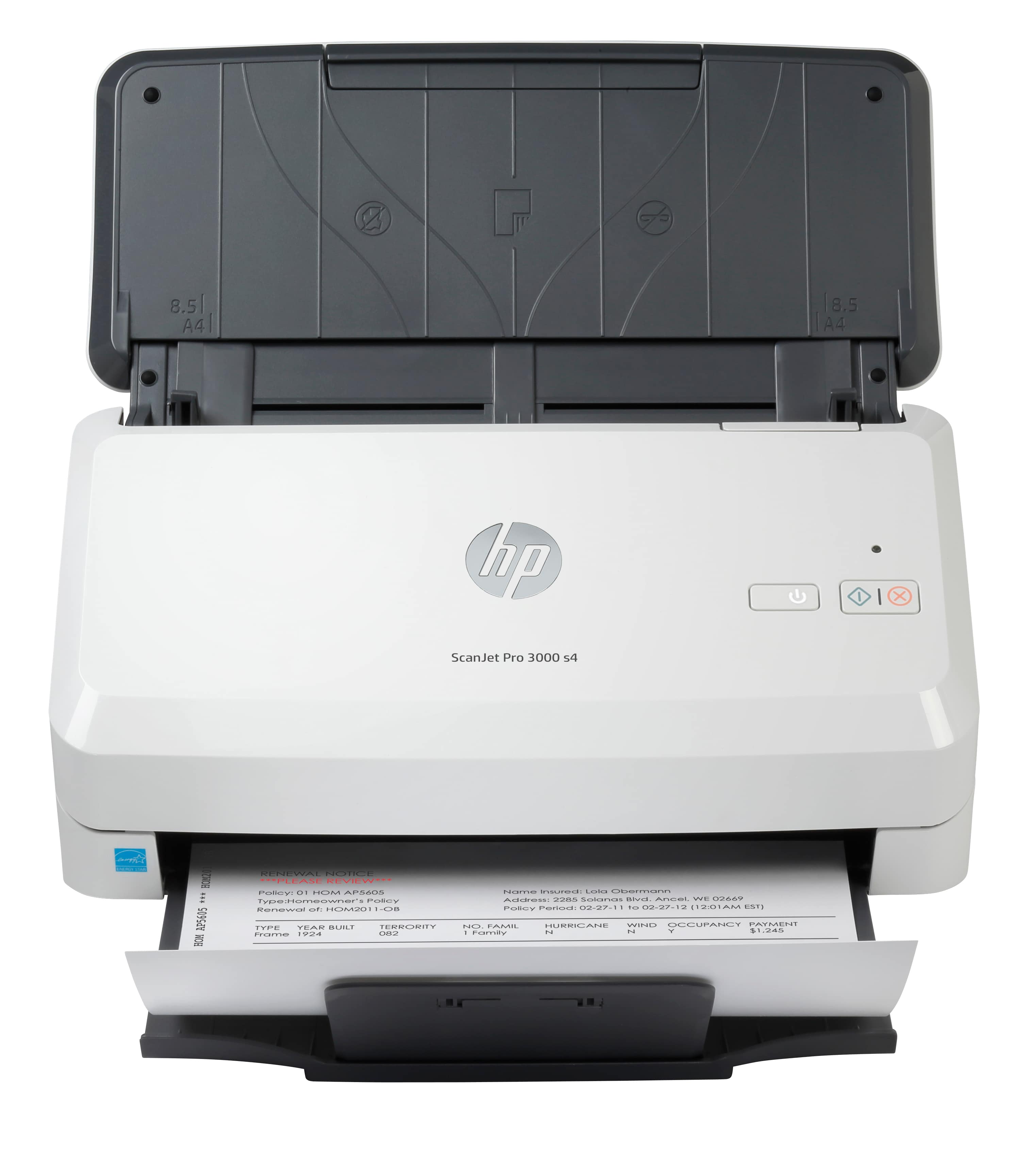 HP SCANJET PRO 3000 S4 SHEET-FEED - SCANNER DE DOCUMENTS - CMOS / CIS - RECTO-VERSO - 216 X 3100 MM - 600 DPI X 600 DPIJUSQU'À 40 PPM (MONO) - CHARGEUR AUTOMATIQUE DE DOCUMENTS (50 FEUILLES) - JUSQU'À 4000 PAGES PAR JOUR - USB 3.0