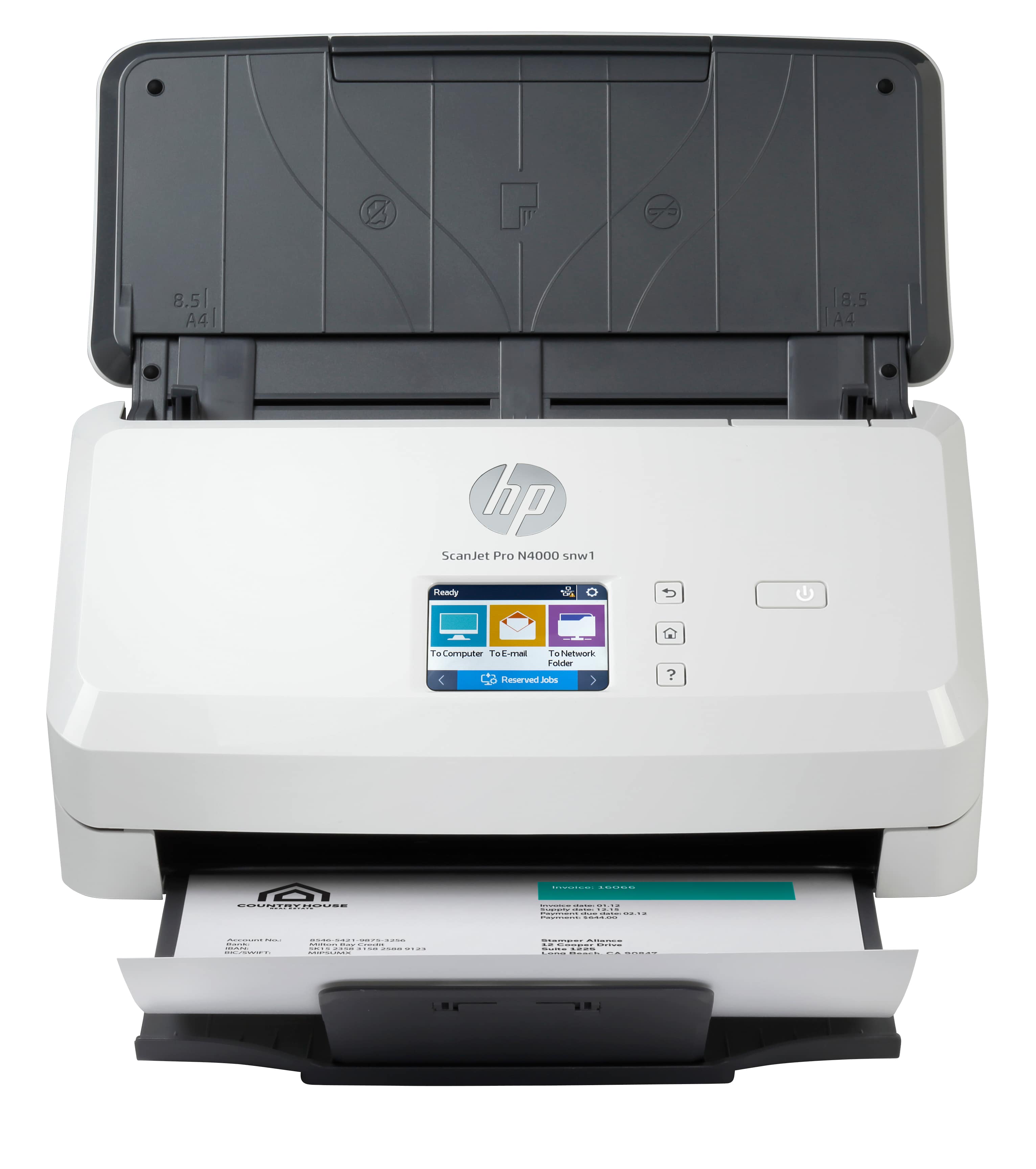 HP SCANJET PRO N4000 SNW1 SHEET-FEED - SCANNER DE DOCUMENTS - CMOS / CIS - RECTO-VERSO - 216 X 3100 MM - 600 DPI X 600 DPI - JUSQU'À 40 PPM (MONO) - CHARGEUR AUTOMATIQUE DE DOCUMENTS (50 FEUILLES) - JUSQU'À 4000 PAGES PAR JOUR - USB 3.0, LAN, WI-FI(N)