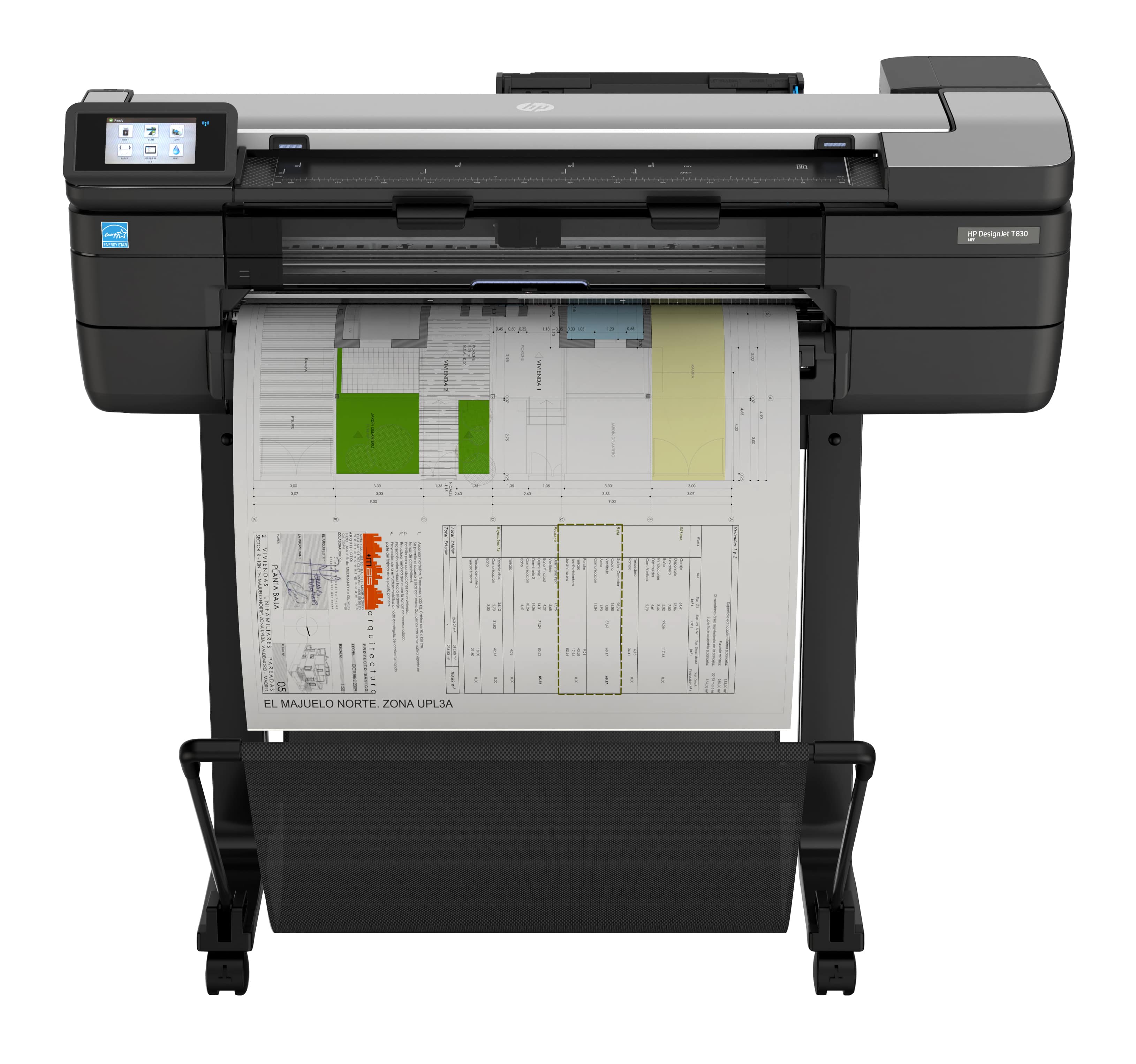 HP DESIGNJET T830 - 24" IMPRIMANTE MULTIFONCTIONS - COULEUR - JET D'ENCRE - 610 X 2770 MM (ORIGINAL) - ROULEAU (61 CM) (SUPPORT) - JUSQU'À 0.43 MIN/PAGE (IMPRESSION) - 1 INCLINAISON - GIGABIT LAN, WI-FI(N), HÔTE USB