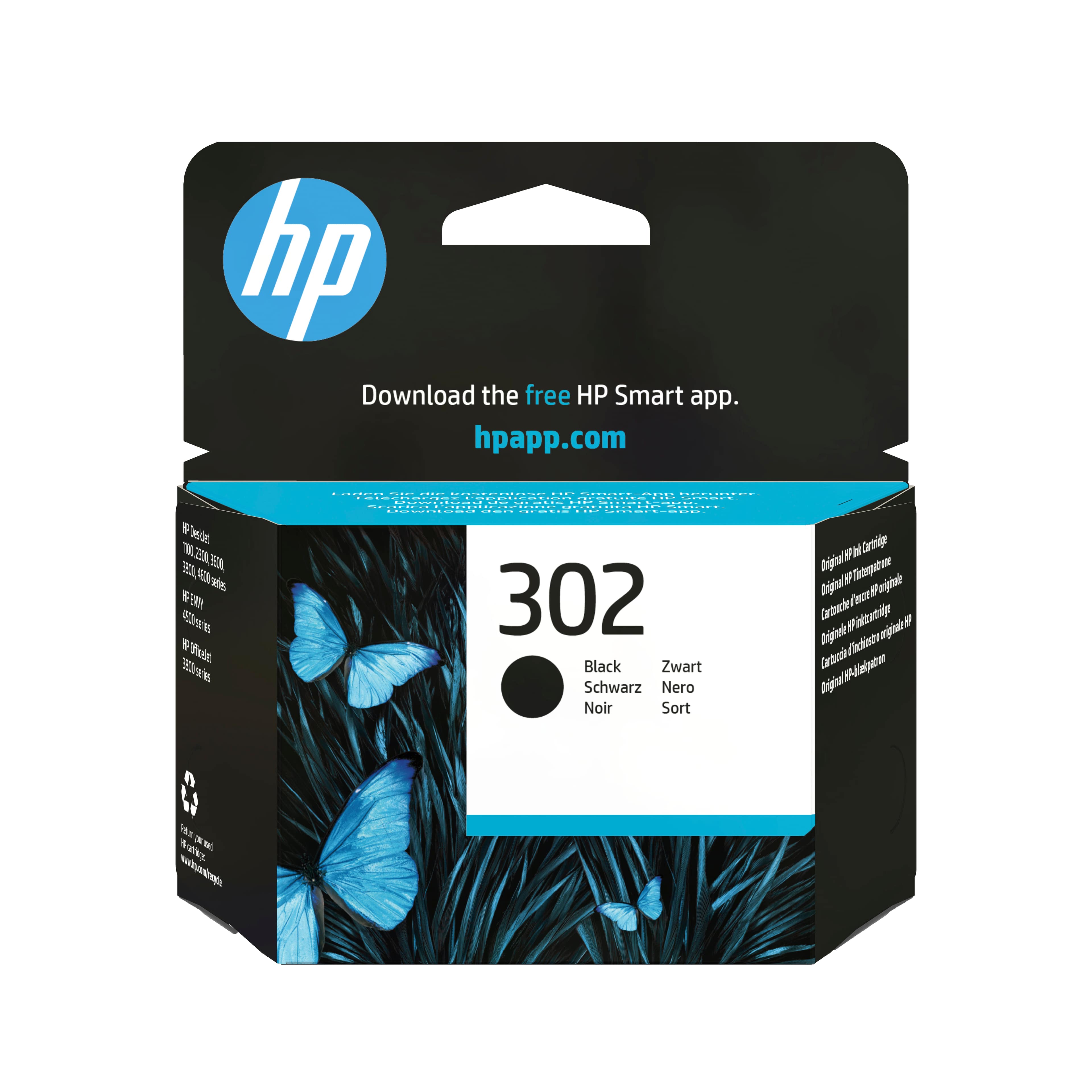 HP 302 - 3.5 ML - NOIR - ORIGINAL - CARTOUCHE D'ENCRE - POUR DESKJET 1110, 21XX, 36XX, ENVY 45XX, OFFICEJET 38XX, 46XX, 52XX