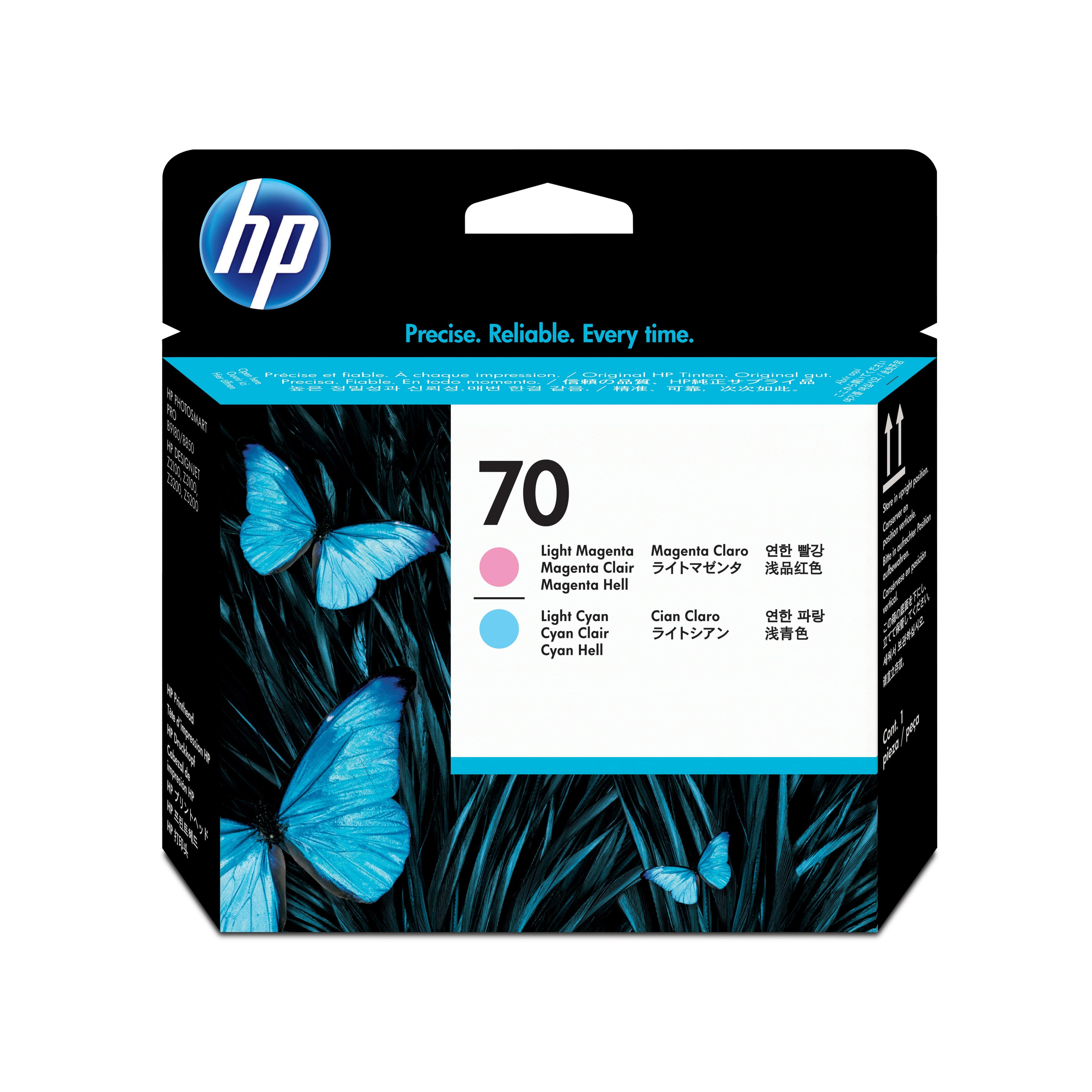 HP 70 - MAGENTA CLAIR, CYAN CLAIR - TÊTE D'IMPRESSION - POUR DESIGNJET HD PRO MFP, T120, Z2100, Z3100, Z3100PS, Z3200, Z3200PS, Z5200, Z5400
