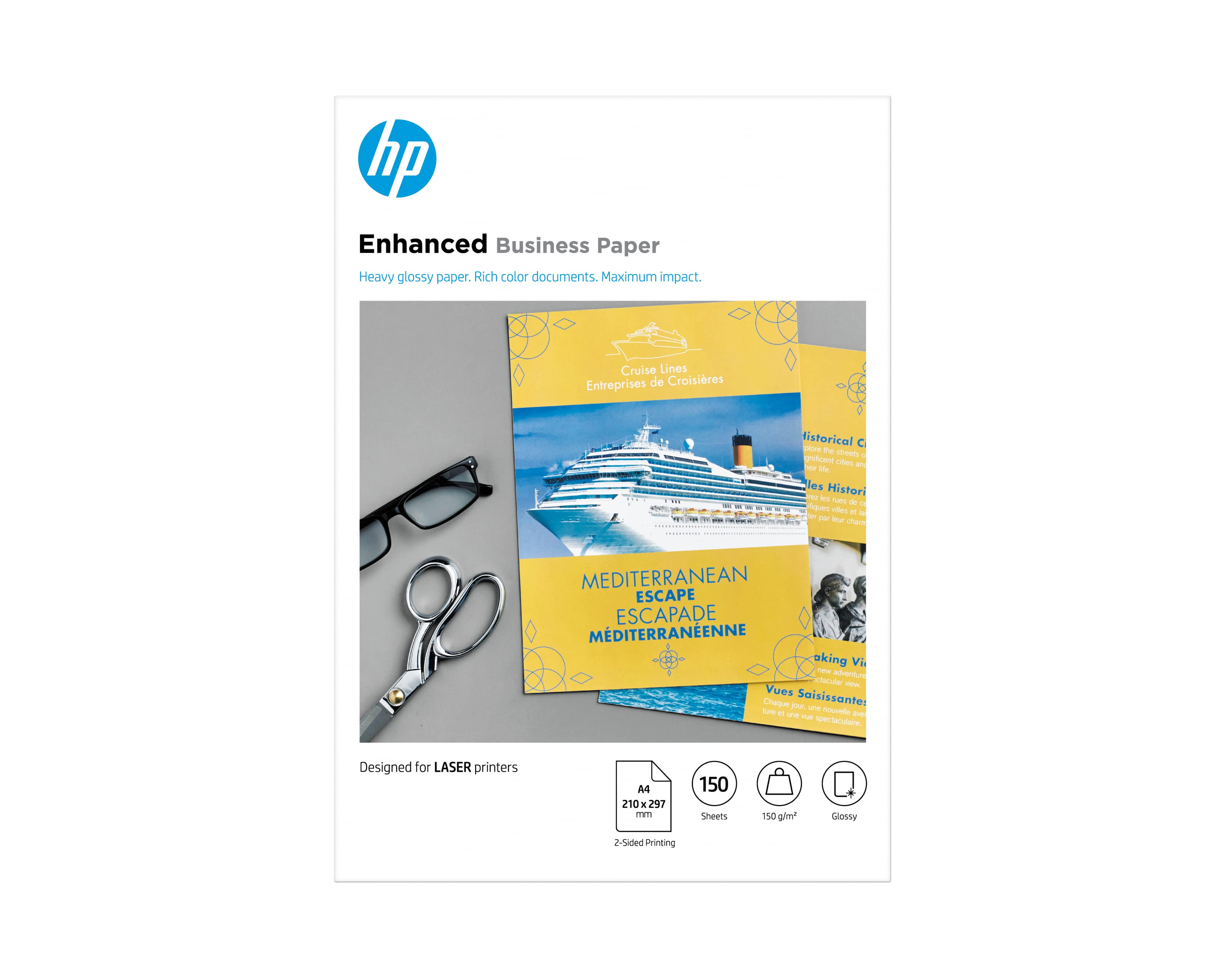 HP PROFESSIONAL GLOSSY PAPER - BRILLANT - A4 (210 X 297 MM) - 150 G/M² - 150 FEUILLE(S) PAPIER PHOTO
