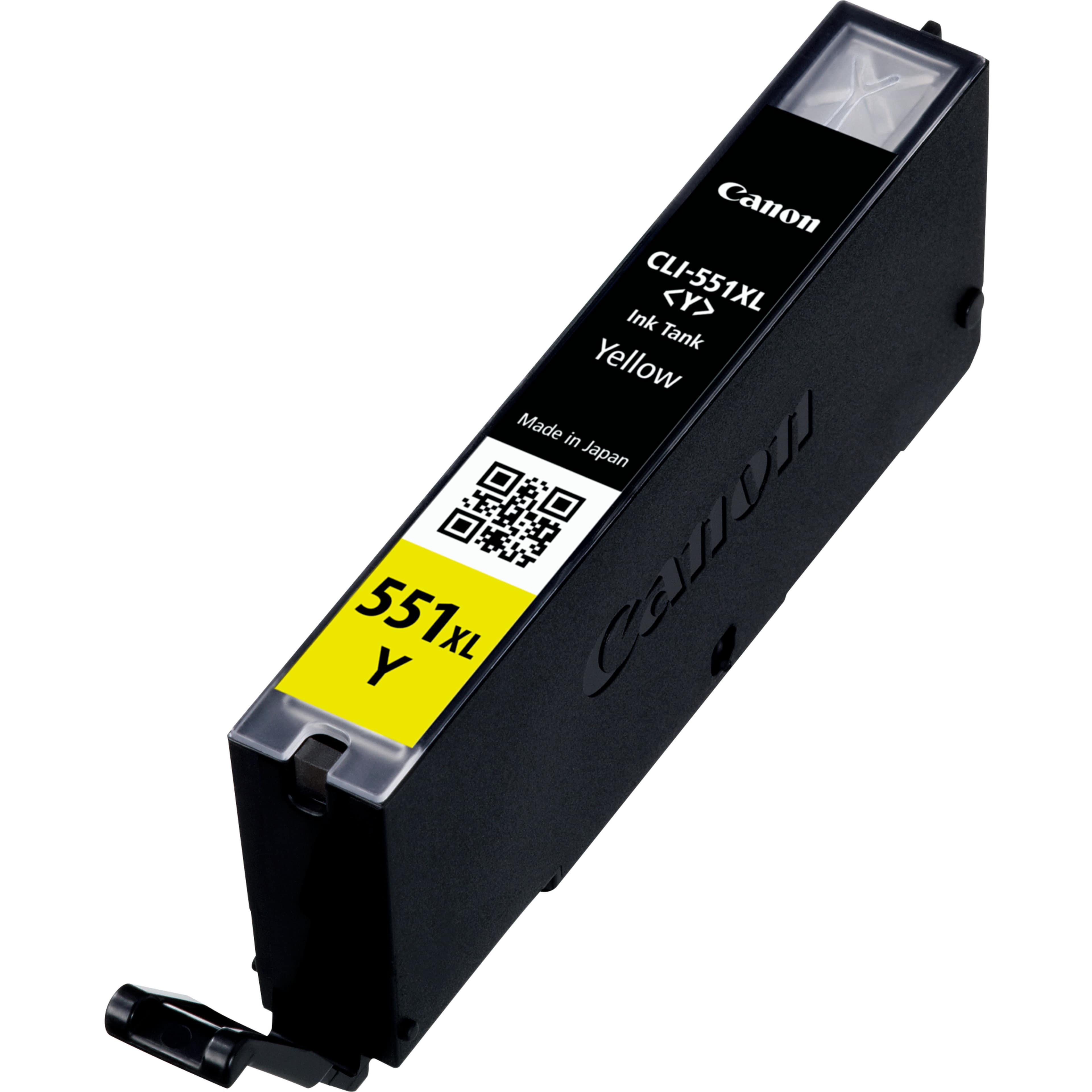 CANON CLI-551Y XL - 11 ML - À RENDEMENT ÉLEVÉ - JAUNE - ORIGINAL - RÉSERVOIR D'ENCRE - POUR PIXMA IP8750, IX6850, MG5550, MG5650, MG5655, MG6450, MG6650, MG7150, MG7550, MX725, MX925