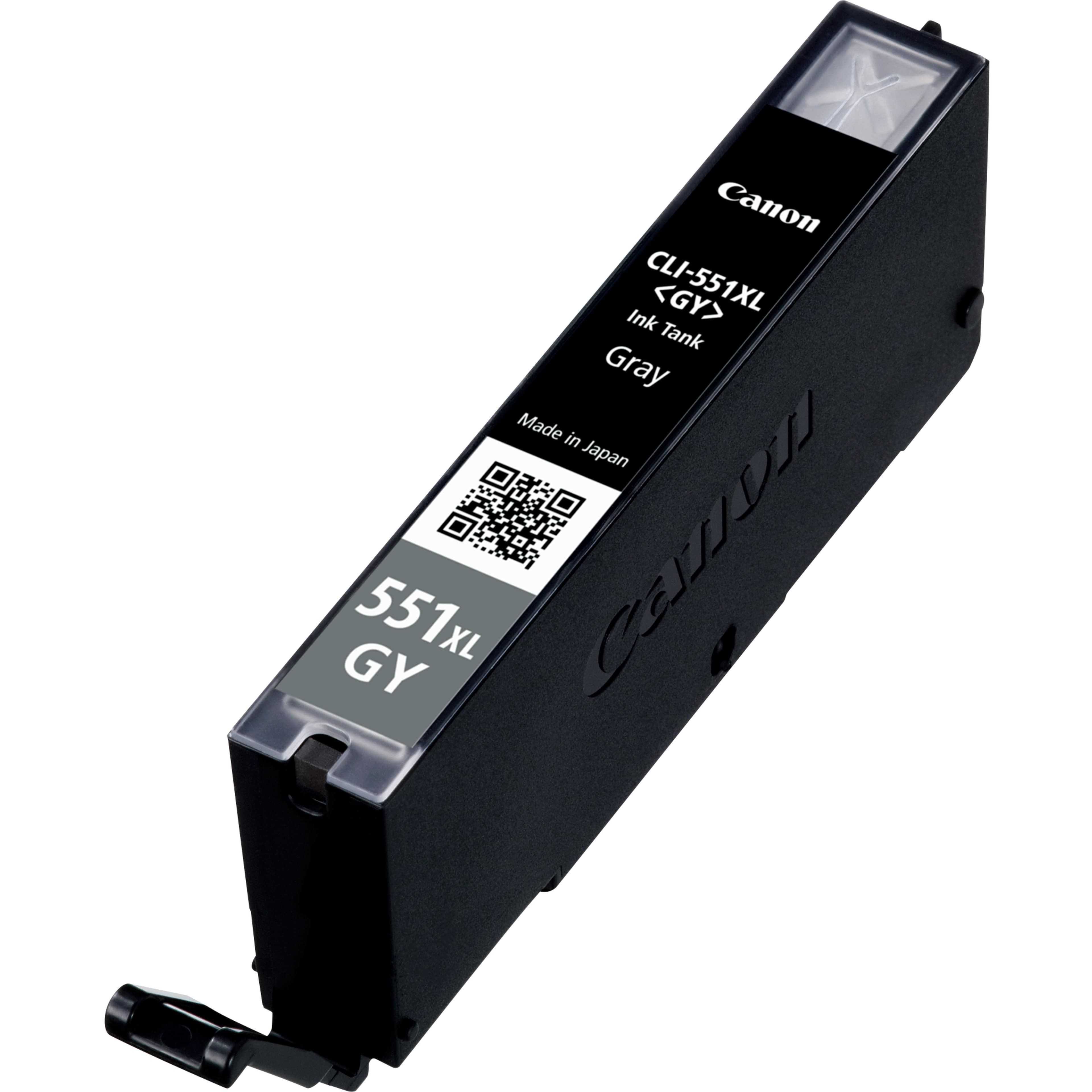 CANON CLI-551GY XL - À RENDEMENT ÉLEVÉ - GRIS - ORIGINAL - RÉSERVOIR D'ENCRE - POUR PIXMA IP8750, IX6850, MG5655, MG6350, MG6450, MG7150, MG7550