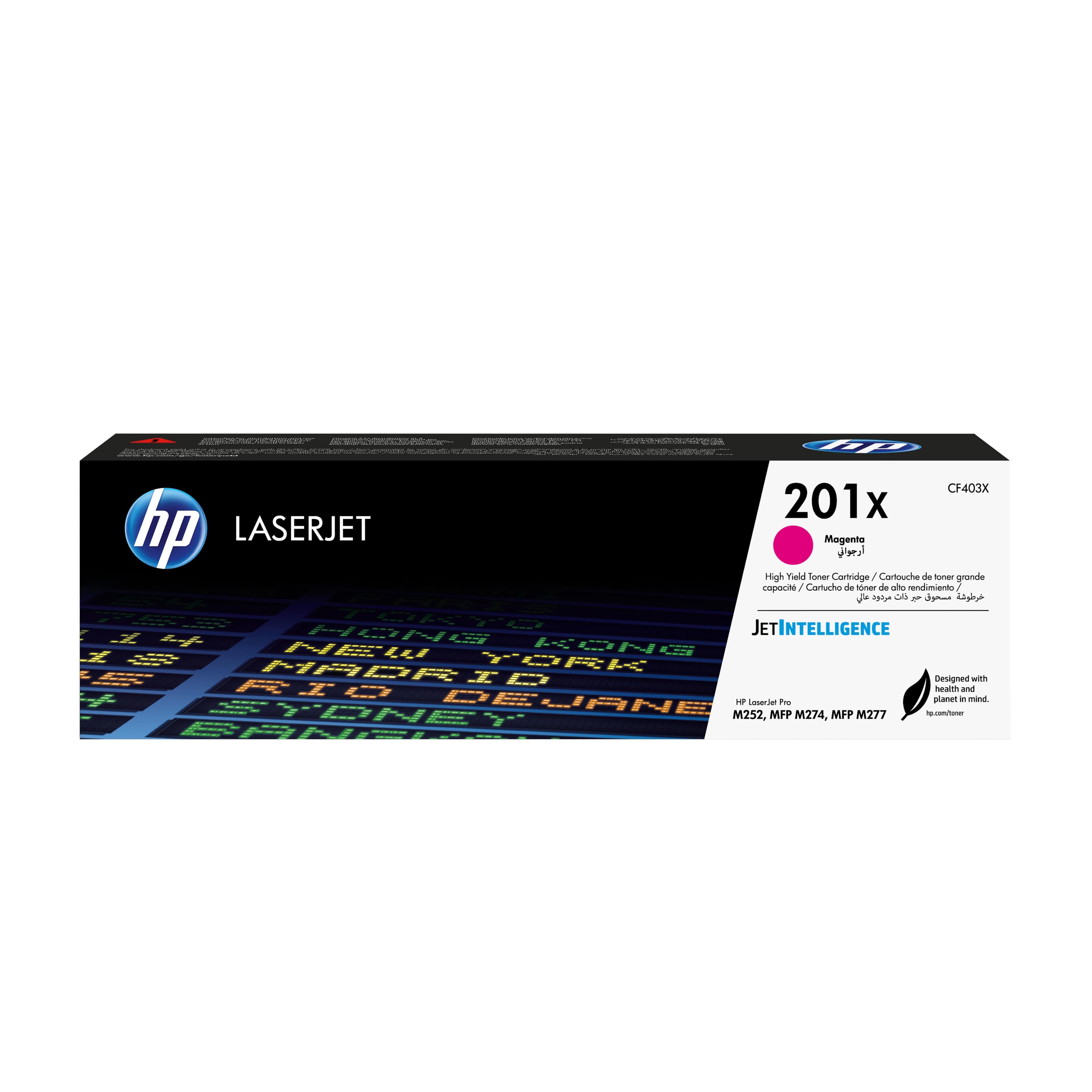 HP 201X - À RENDEMENT ÉLEVÉ - MAGENTA - ORIGINAL - LASERJET - CARTOUCHE DE TONER (CF403X) - POUR COLOR LASERJET PRO M252DN, M252DW, M252N, MFP M277C6, MFP M277DW, MFP M277N